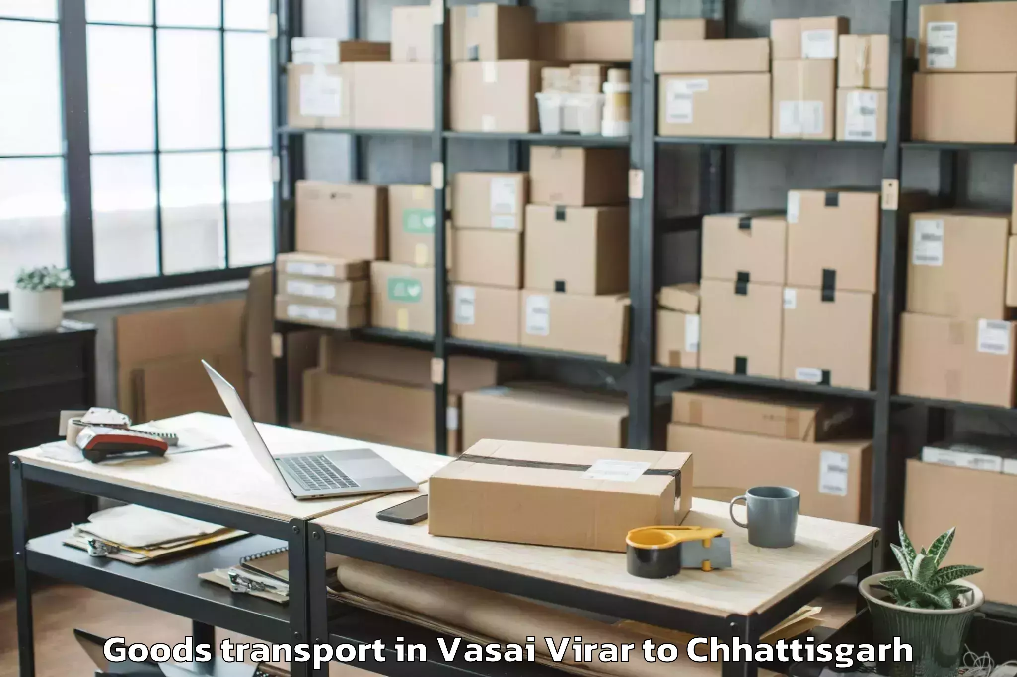 Top Vasai Virar to Jashpur Goods Transport Available